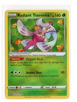 Radiant Tsareena 016/195 Radiant Rare Holo SWSH12: Silver Tempest Pokemon TCG - Image 1