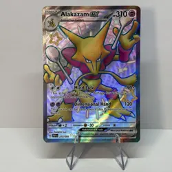 Pokemon TCG Alakazam ex 215/091 Paldean Fates Full Art Shiny Holo English - Image 1