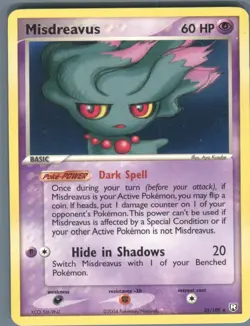 Misdreavus 25/109 Rare Team Rocket Returns Pokemon Lightly Played - Image 1