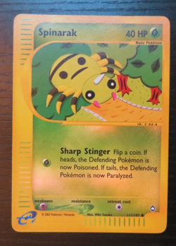 Pokemon Aquapolis Spinarak Reverse Holo Common 111/147 LP - Image 2