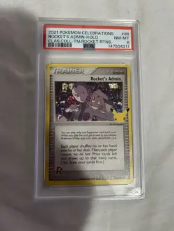 Pokemon Rocket's Admin. 86/109 Celebrations Holo PSA 8 ENG - Image 1