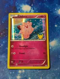 Pokemon TCG Clefairy 50/83 Generations 20th Anniversary LP Rare Card - LP - Image 1