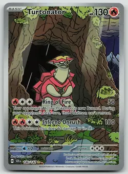 Pokemon Turtonator 146/142 Stellar Crown Illustration Rare Holo NM - Image 1