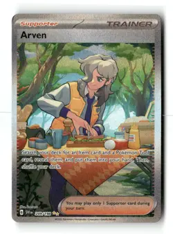 Arven 249/198 Special Illustration Rare Scarlet & Violet Pokemon Holo LP - Image 1
