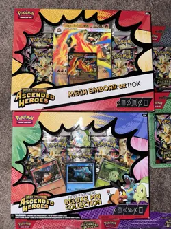 Pokemon Mega Evolution Ascended Heroes First Partners Deluxe Pin Collection Case - Image 4