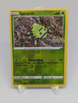 Spinarak (Ditto Stamped) 006/078 Common Pokemon GO Pokemon Reverse Holo LP - Image 1