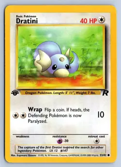 DRATINI 53/82 COMMON TEAM ROCKET POKEMON 1ST EDITION LP - Image 1