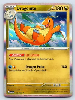 DRAGONITE 149/165 RARE 151 POKEMON HOLO NM - Image 1