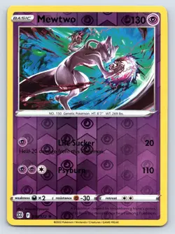 MEWTWO 056/172 RARE BRILLIANT STARS POKEMON REVERSE HOLO NM - Image 1