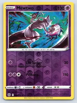MEWTWO 056/172 RARE BRILLIANT STARS POKEMON REVERSE HOLO LP - Image 1