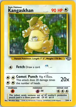 KANGASKHAN 26/130 HOLO RARE JUNGLE UNLIMITED POKEMON HP - Image 1