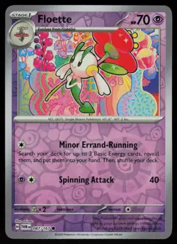 Floette 087/167 Common Twilight Masquerade Pokemon Reverse Holo Near Mint - Image 1
