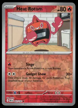 Heat Rotom 043/182 Common Destined Rivals Pokemon Reverse Holo Near Mint - Image 1