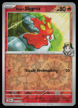 Ethan's Slugma 035/182 Common Destined Rivals Pokemon Reverse Holo Near Mint - Image 1