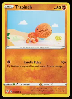 Trapinch 089/189 Common Darkness Ablaze Pokemon Lightly Played - Image 1