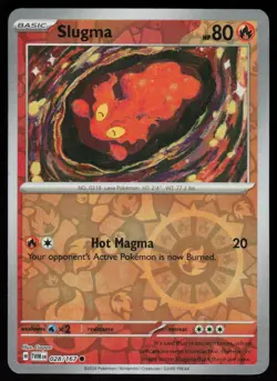 Slugma 028/167 Common Twilight Masquerade Pokemon Reverse Holo Near Mint - Image 1