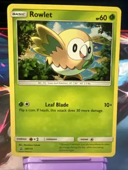 Pokemon Promo ✨ Rowlet SM153 Sm Holo LP - Image 1