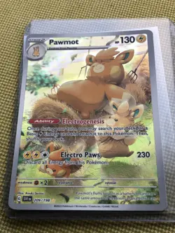 Pokemon TCG Pawmot Scarlet & Violet Base Set 209/198 Holo Illustration Rare - Image 1