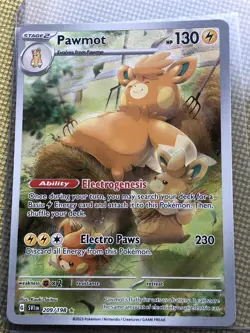 Pokemon TCG Pawmot Scarlet & Violet Base Set 209/198 Holo Illustration Rare - Image 2