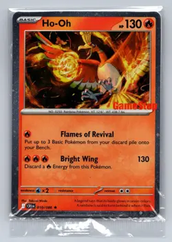 Pokemon Ho-Oh 10/86 Chaos Rising Gamestop Stamped Exclusive Holo Promo (SEALED) - Image 1