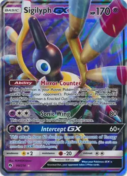 Sigilyph GX 98/214 Ultra Rare LostThunder Pokemon TCG - Image 1