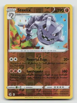 STEELIX 139/264 HOLO Rare Reverse Holo Pokemon FUSION STRIKE - Image 1