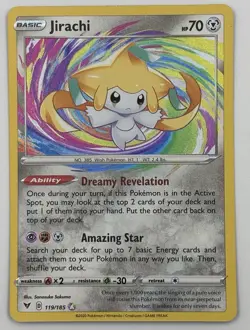 Jirachi 119/185 Swsh04: Vivid Voltage Holo Pokemon Single - Image 1