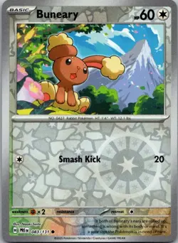 Buneary 083/131 Common Prismatic Evolutions Pokemon Reverse Holo Near Mint - Image 1