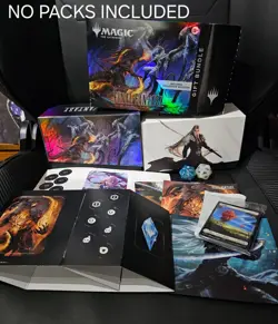 Two Final Fantasy MtG Gift & Regular EMPTY Bundles W/Dice, Counters, & Posters - Image 1