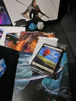 Two Final Fantasy MtG Gift & Regular EMPTY Bundles W/Dice, Counters, & Posters - Image 2