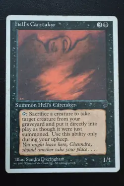 Magic The Gathering MTG HELL'S CARETAKER Chronicles HP Heavily Played - Image 1