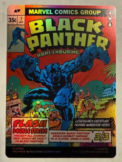 King T'Challa/Black Panther Borderless FOIL 399 NM Marvel Super Heroes MTG - Image 2