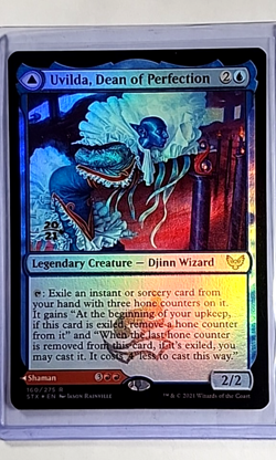 2021 MTG Magic the Gathering STX Strixhaven Promo Foil Uvilda Dean of Perfection - Image 1