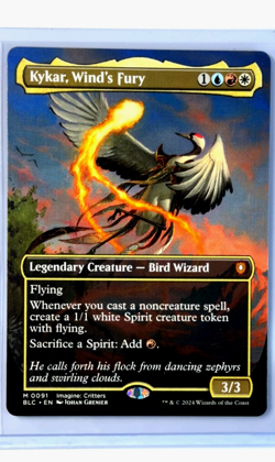 MTG Magic The Gathering Bloomburrow Commander Borderless #91 Kykar Wind's Fury - Image 1