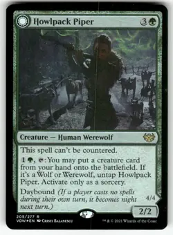 Howlpack Piper 205 Foil R Innistrad: Crimson Vow NM Magic: The Gathering - Image 1