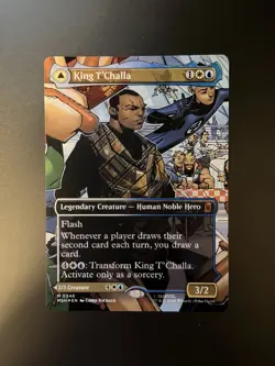 MTG Marvel Super Heroes King T'Challa Borderless 0346 Foil - Image 1