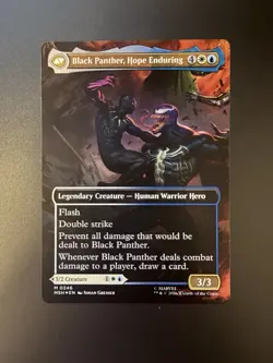 MTG Marvel Super Heroes King T'Challa Borderless 0346 Foil - Image 2
