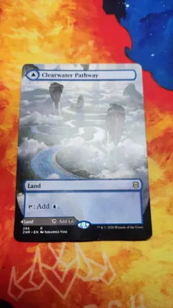 Clearwater Pathway (Borderless) - Zendikar Rising (ZNR) - Damaged - Image 1