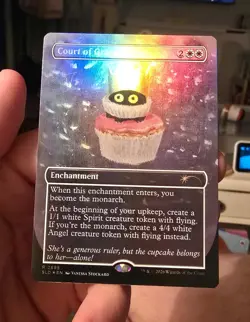 FOIL - Court Of Grace 2685 - Unique Vanessa Stockard Art - Purr Majesty - MTG - Image 1