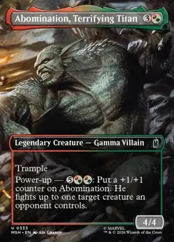 1x Abomination, Terrifying Titan - Extended Art NM Eng MTG - Marvel Super Heroes - Image 1