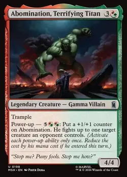 1x Abomination, Terrifying Titan NM Eng MTG - Marvel Super Heroes - Image 1