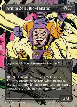1x Arnim Zola, Bio-Fanatic - Extended Art NM Eng MTG - Marvel Super Heroes - Image 1