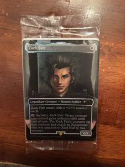 Magic: The Gathering Zack Fair P-0001 Legendary Creature FFVII Promo Foil White - Image 1