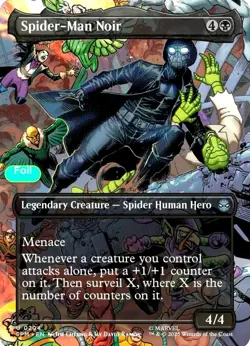 X 1 Spider-Man Noir NM-M Borderless SPM 204 MTG Magic The Gathering - Image 1