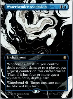 Waterbender Ascension (Borderless) 310 Foil Avatar The Last Airbender MTG NM - Image 1
