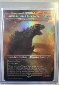 Magic The Gathering Godzilla Doom Inevitable Border less Foil Near Mint - Image 1