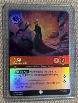 Disney Lorcana TCG Elsa - Concerned Sister Foil Epic 215/204 English NM - Image 1