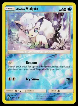 Alolan Vulpix - 21/145 NM Common Guardians Rising Pokemon Reverse Holo - Image 1