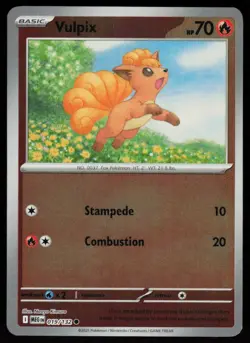Vulpix 019/132 Common Mega Evolution Pokemon Reverse Holo Near Mint - Image 1