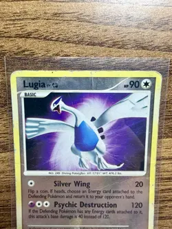 Lugia 14/132 - 2007 Pokemon Secret Wonders Reverse Holo Rare - DMG Damaged - Image 3